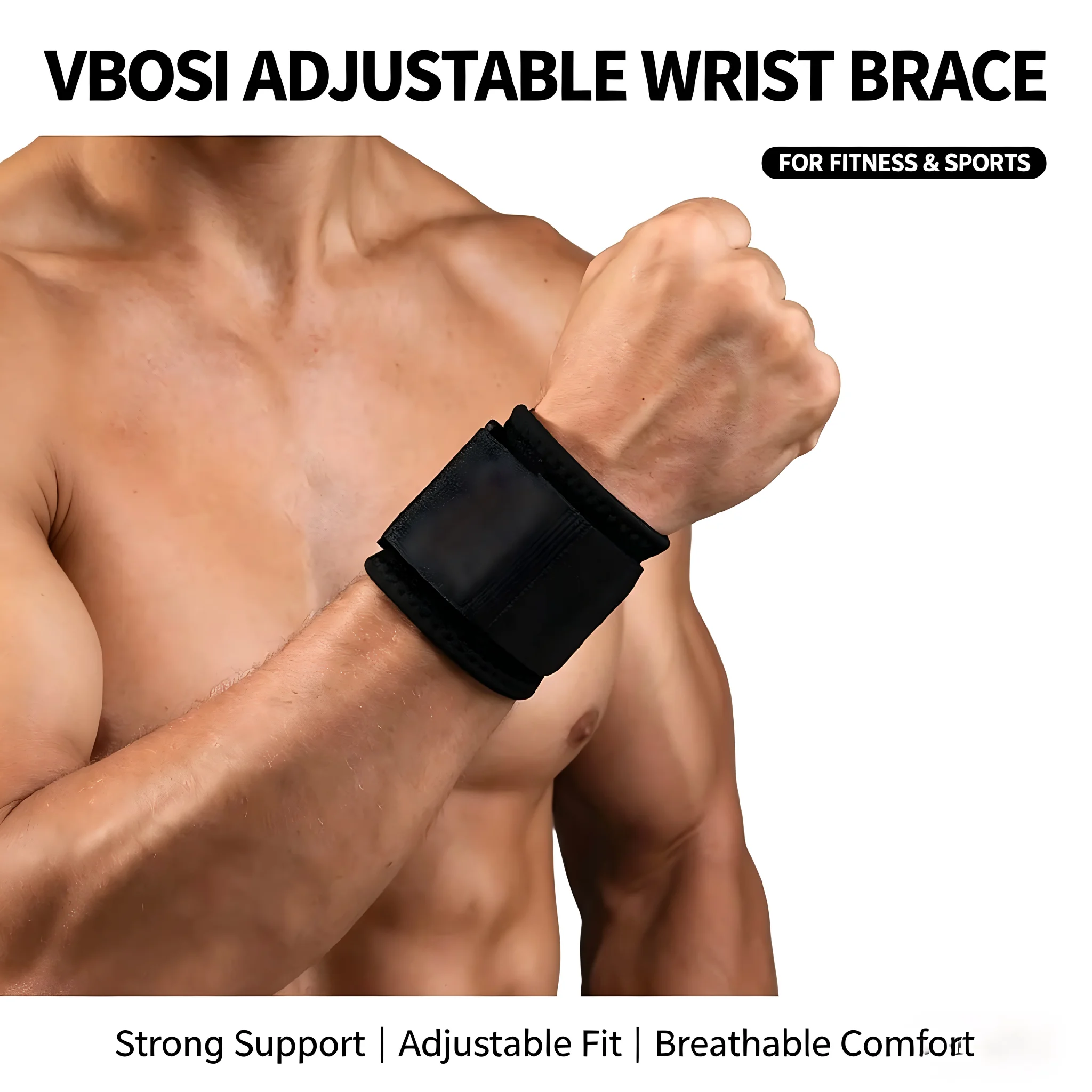 Wrist Wraps Weightlifting Support - Profesjonalne oddychające owijki na nadgarstki do