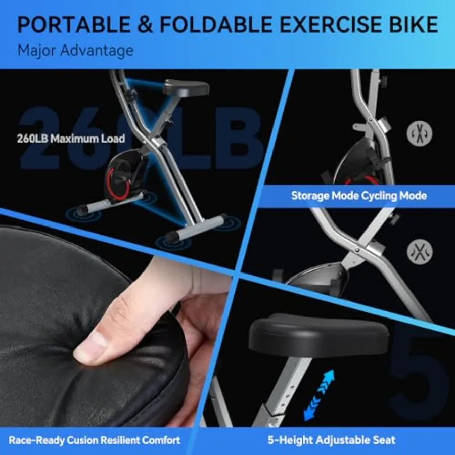 Składany rower treningowy do u – Exercise Bike Magnetic Resistance recenzja i cena